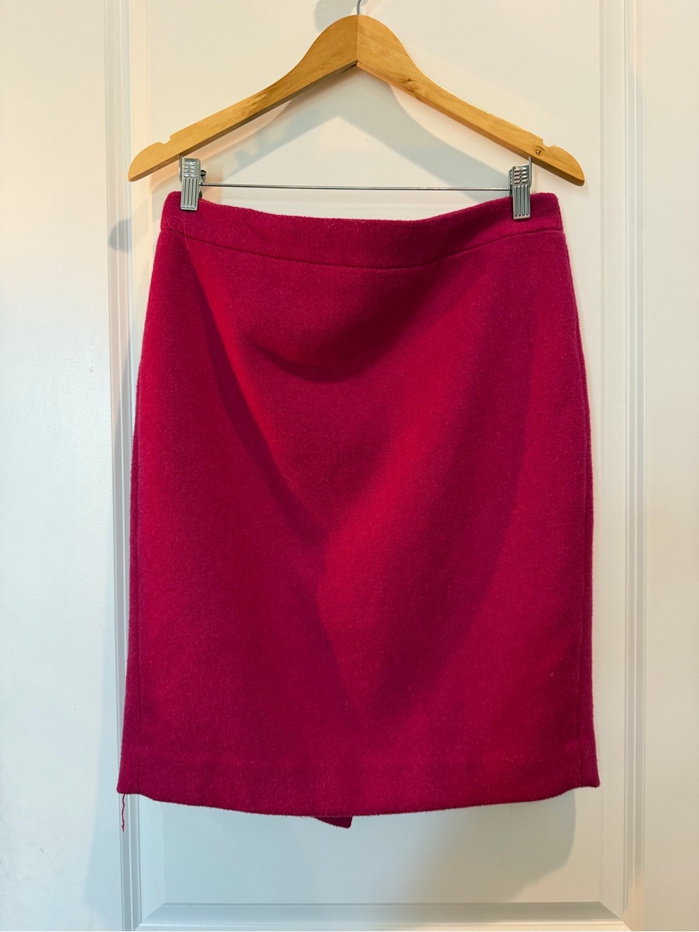 J.Crew No. 2 Pencil Skirt Fuchsia Wool Blend Size 8 Lined Career‎ Preppy
